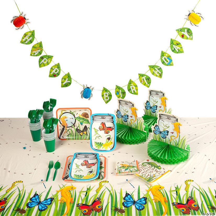 93 Pc. Backyard Adventure Party Tableware Kit for 8 Guests Image
