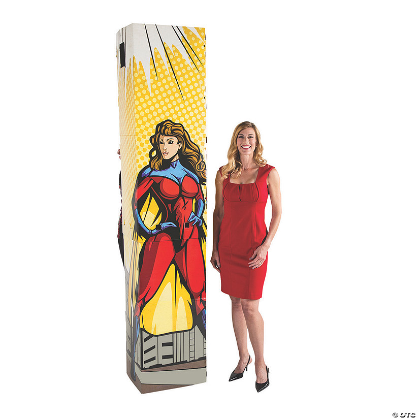 94" 3D Superhero Female Column Cardboard Stand-Up Image