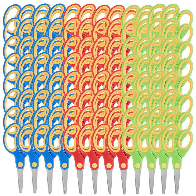 96 Pack Blunt Tip Scissors - Classroom Scissors Bulk Pack for Student Crafts, DIY Art Projects (5 Inch) Image