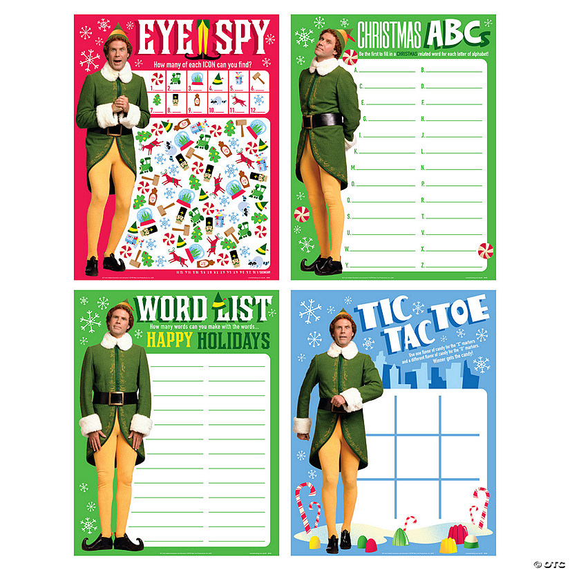 96 Pc. Buddy the Elf&#8482; Family Game Kit for 24 Image