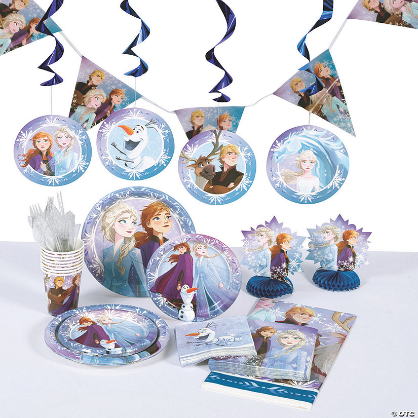 96 Pc. Disney&#8217;s Frozen II Party Tableware Kit for 8 Guests Image
