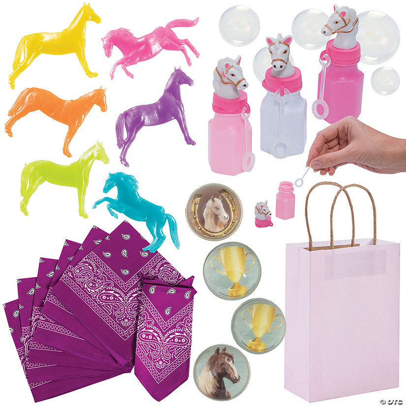 96 Pc. Horse Party Favor Kit for 12 Guests Image