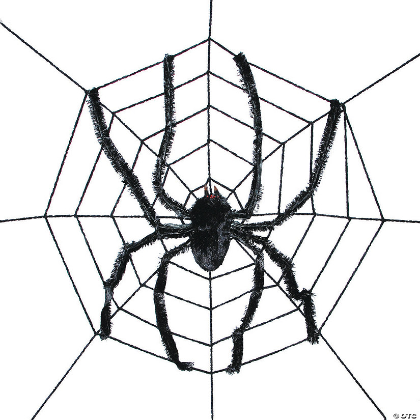 96" Spider Web With Spider Halloween Decoration Image