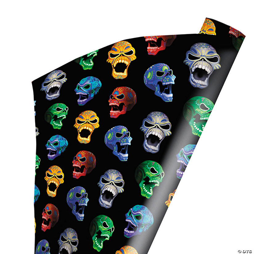 96" x 30" Wrapped in Terror Iron Maiden Nights of the Dead Wrapping Paper Image