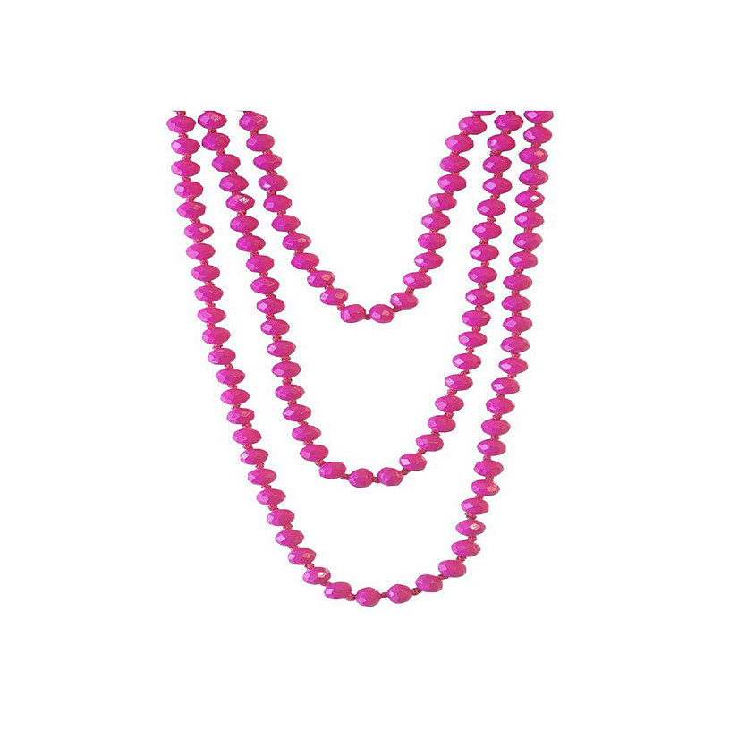 A Blonde and Her Bag Jewelry - Fuchsia Crystal Beaded Necklace Image