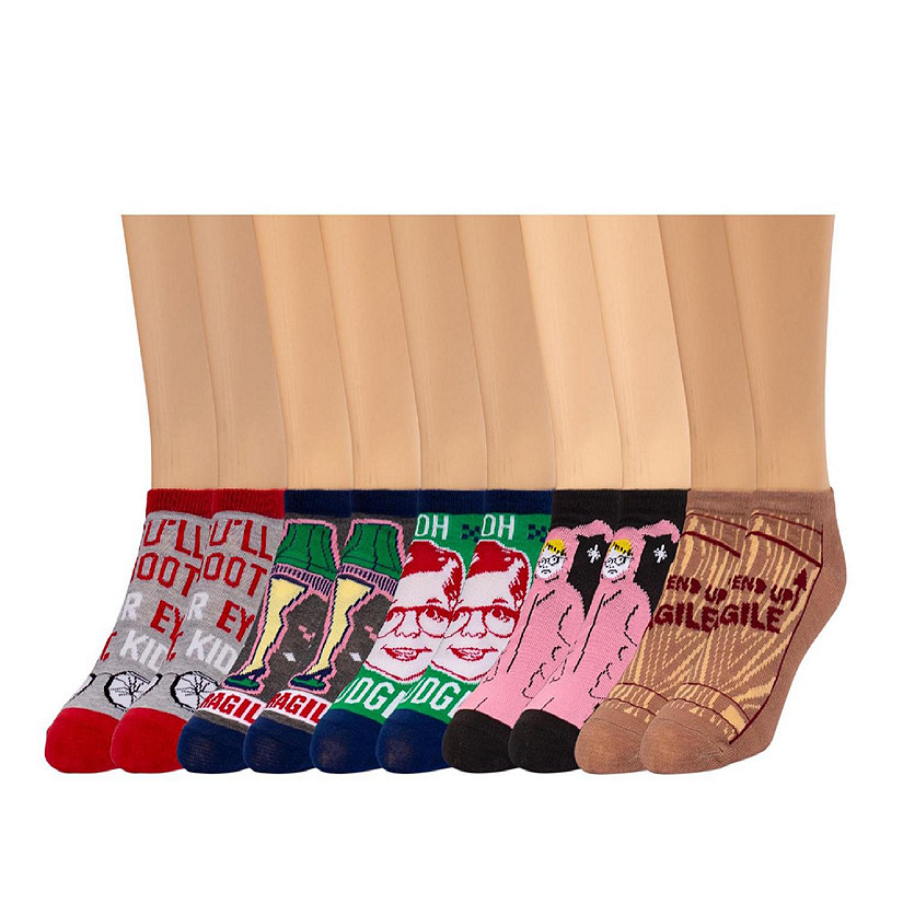 A Christmas Story Novelty Low-Cut Unisex Ankle Socks  5 Pairs Image