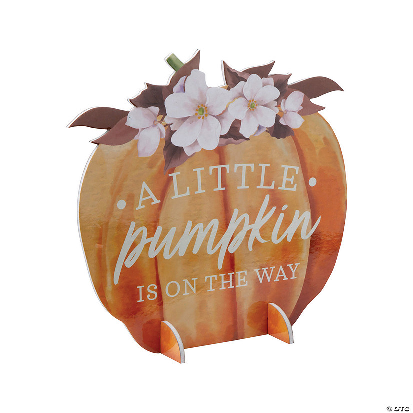 A Little Pumpkin Is on the Way Centerpiece - 2 Pc. Image