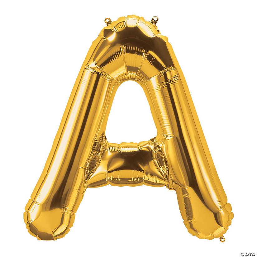 A-Shaped Gold Letter 34" Mylar Balloon Image