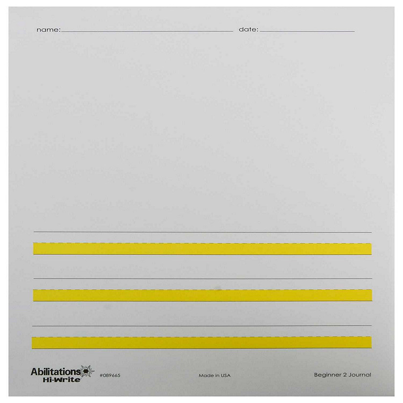 Abilitations Hi-Write Beginner Journal Paper, Level 2, 8-1/2 x 11 Inches, 100 Sheets Image
