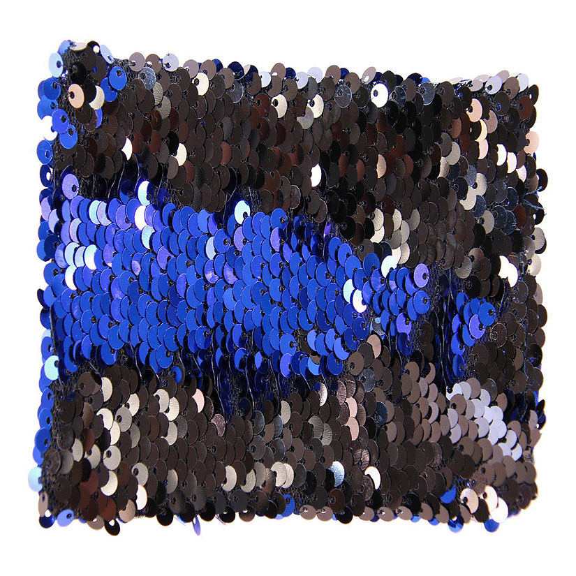 Abilitations Sensory Sequin Soother, 6 x 4 Inches, Blue/Black Image