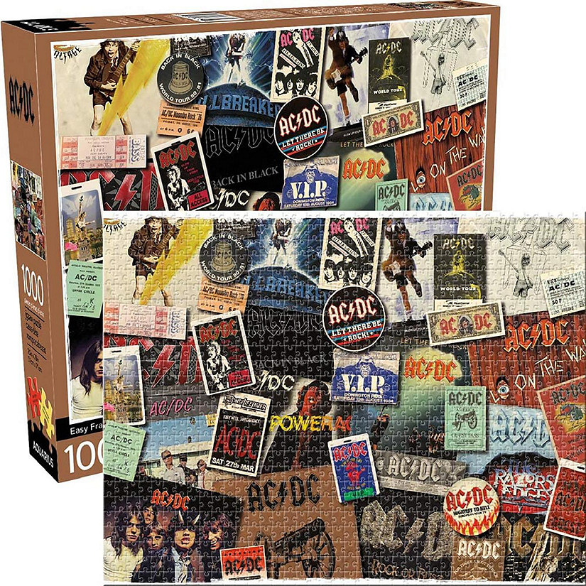 AC/DC Albums 1000 Piece Jigsaw Puzzle Image