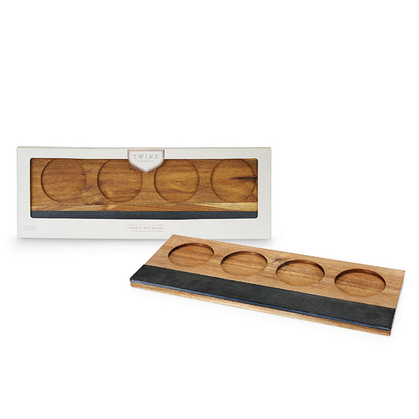 Acacia Wood Wine Flight Board Oriental Trading
