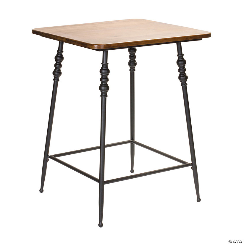 Accent Table 23.5"Sq X 31"H Iron/Wood Image