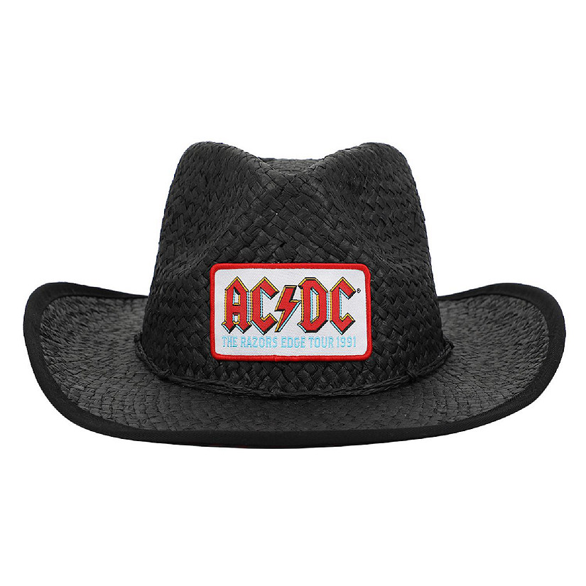 ACDC Logo Patch Straw Cowboy Hat Image