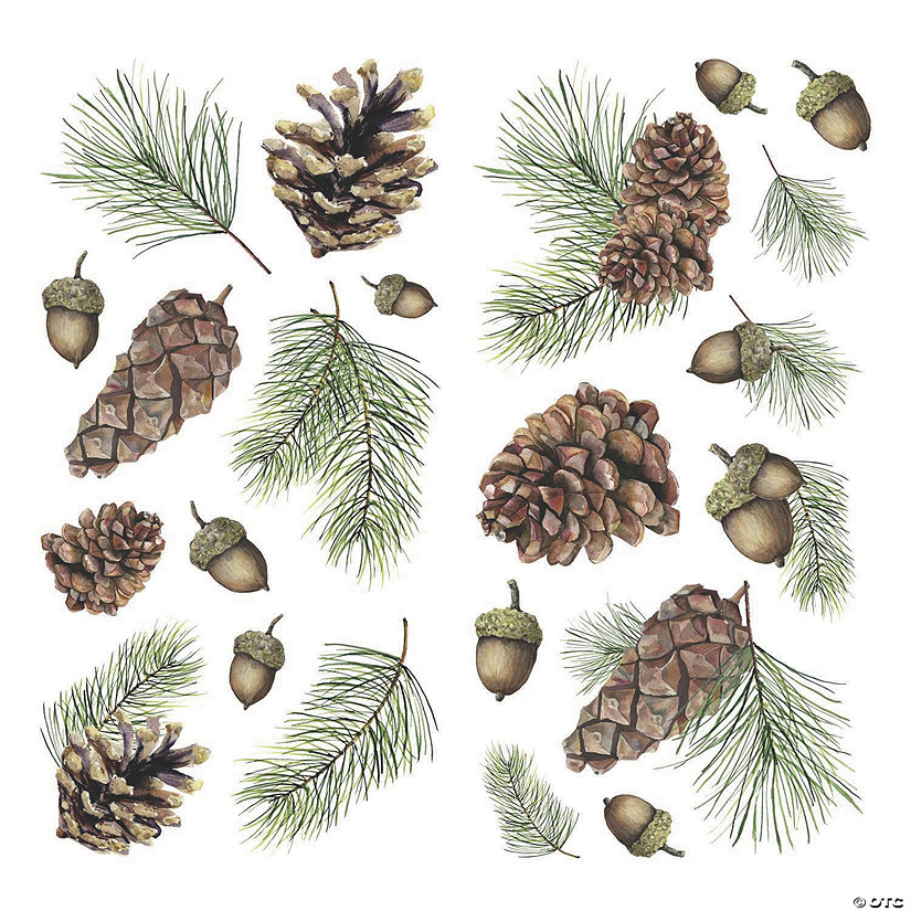 Acorn And Pinecone Peel & Stick Wall Decals | Oriental Trading