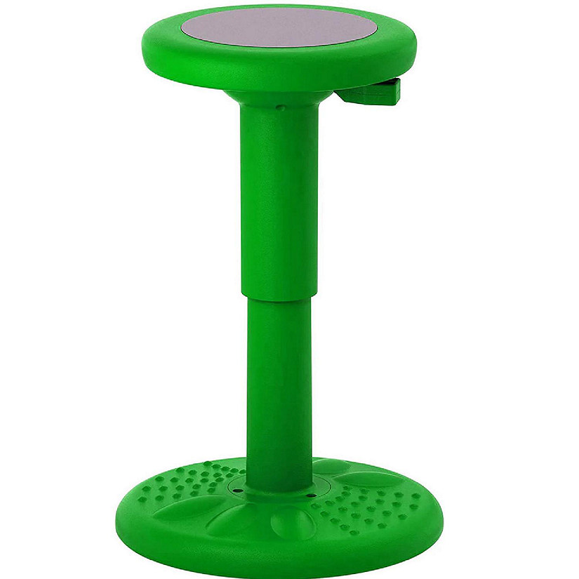 Active Chairs Adjustable Wobble Stool for Kids, Flexible Seating Improves Focus and Helps ADD/ADHD,  16.65-23.75-Inch Chair, Ages 13-18, Green Image