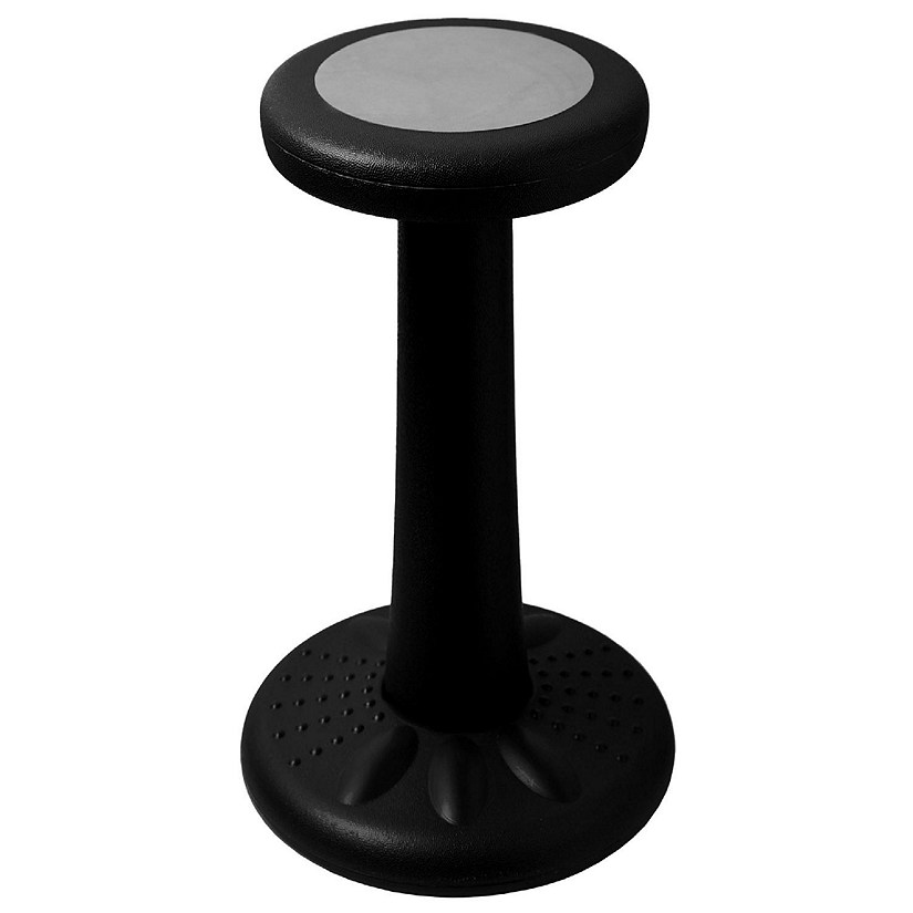 Active Chairs Wobble Stool for Kids, Flexible Seating Improves Focus and Helps ADD/ADHD,  17.75-Inch Pre-Teen Chair, Ages 7-12, Black Image