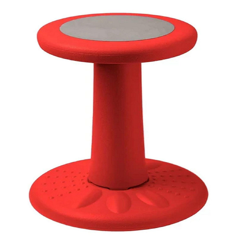 Active Chairs Wobble Stool for Kids, Flexible Seating Improves Focus and Helps ADD/ADHD,  17.75-Inch Pre-Teen Chair, Ages 7-12, Red Image