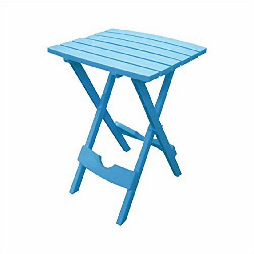 Adams 8510-21-3734 Plastic Quik-Fold Side Table-Pool Blue Image