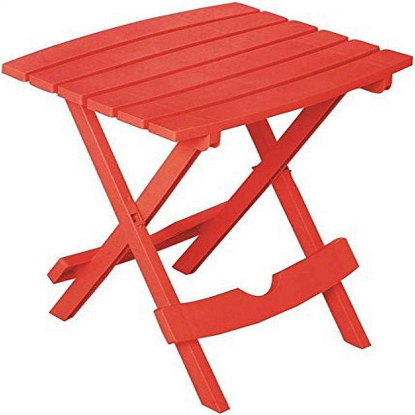 Adams 8510-26-3734 Quik Plastic Fold Side Table- Cherry Red Image