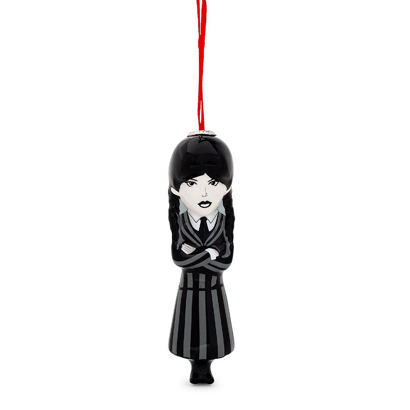 Addams Family Wednesday 4-Inch Shatterproof Decoupage Ornament Image
