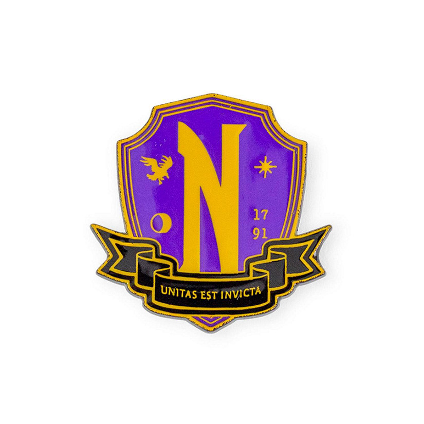 Addams Family Wednesday Nevermore Academy Enamel Pin Image