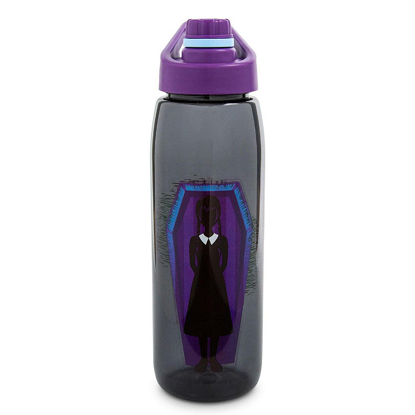 Addams Family "What Would Wednesday Do?" Water Bottle With Screw-Top Lid Image