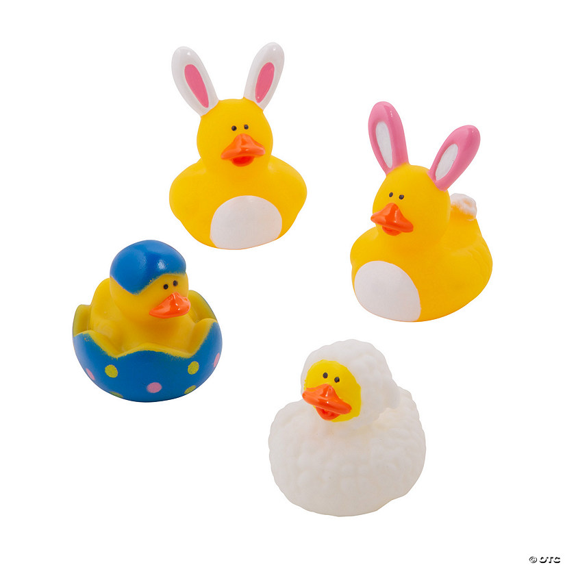 Adorable Easter Rubber Ducks - 12 Pc. for Spring Celebrations Image