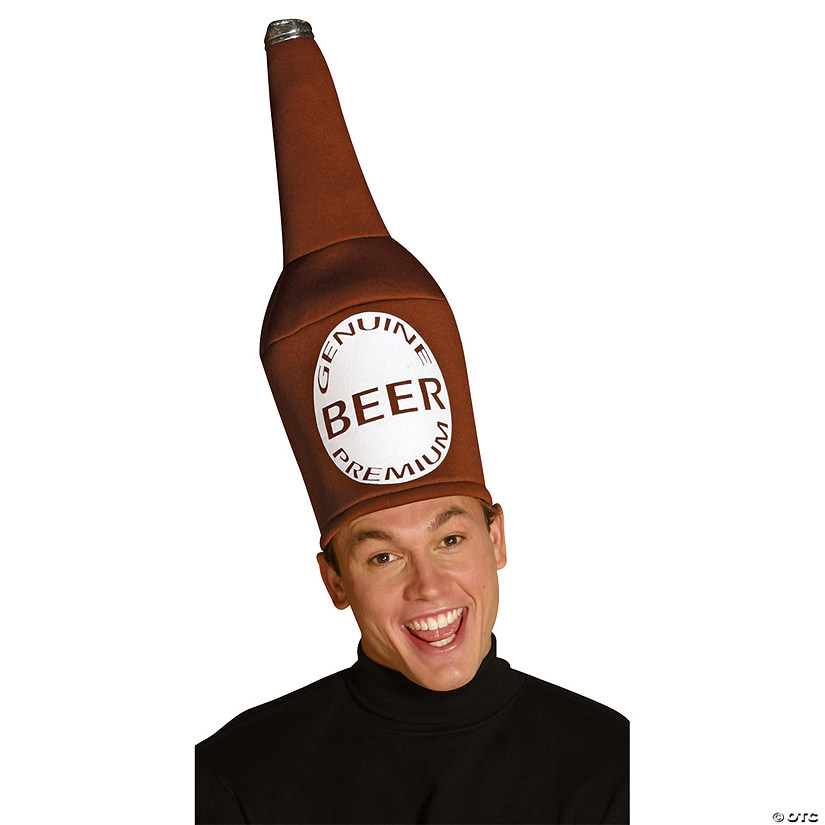 Adult Beer Bottle Hat Image
