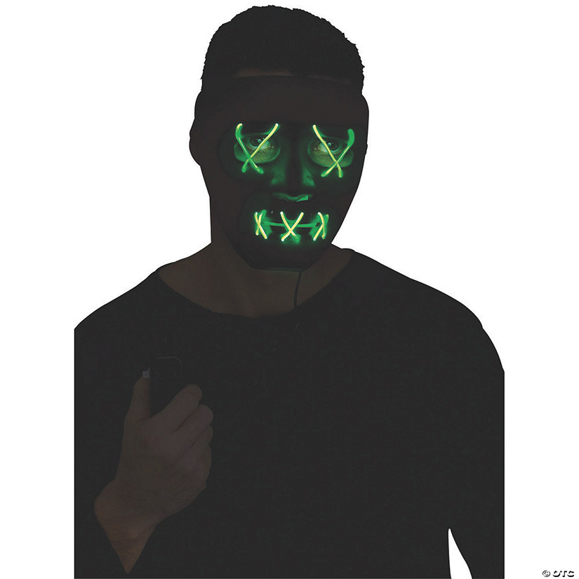 Adult Green String Illumo Mask Image