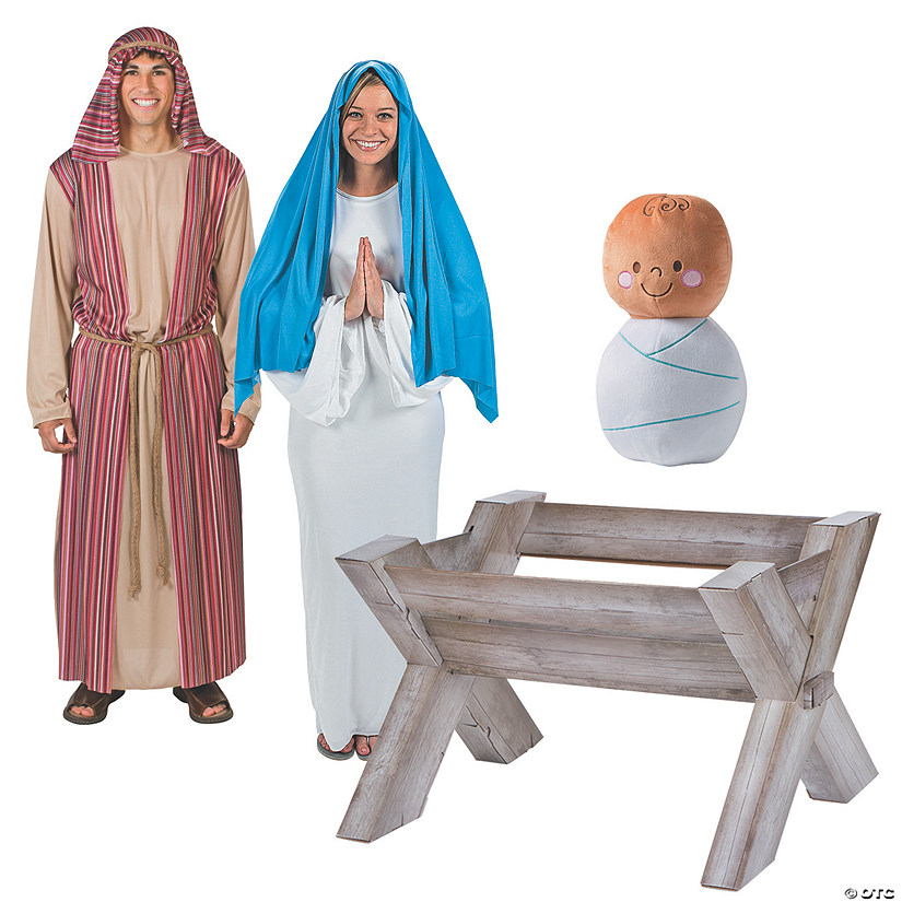 Adult Holy Family Nativity Costume Kit with Props - 4 Pc. Image