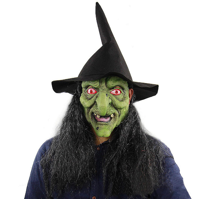 omverwerping tegenkomen Proportioneel Adult Horror Mask - Latex Headgear Scary Witch Mask - Easter Night Fangs  Witch Wig Mask | Oriental Trading