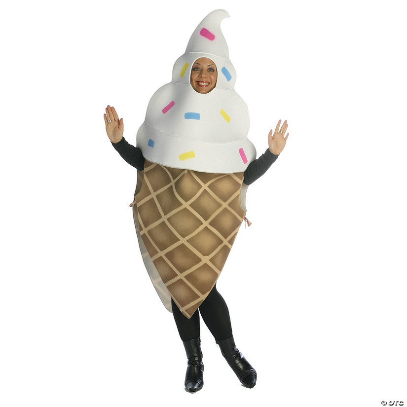 Adult Ice Cream Cone Costume - Standard Image