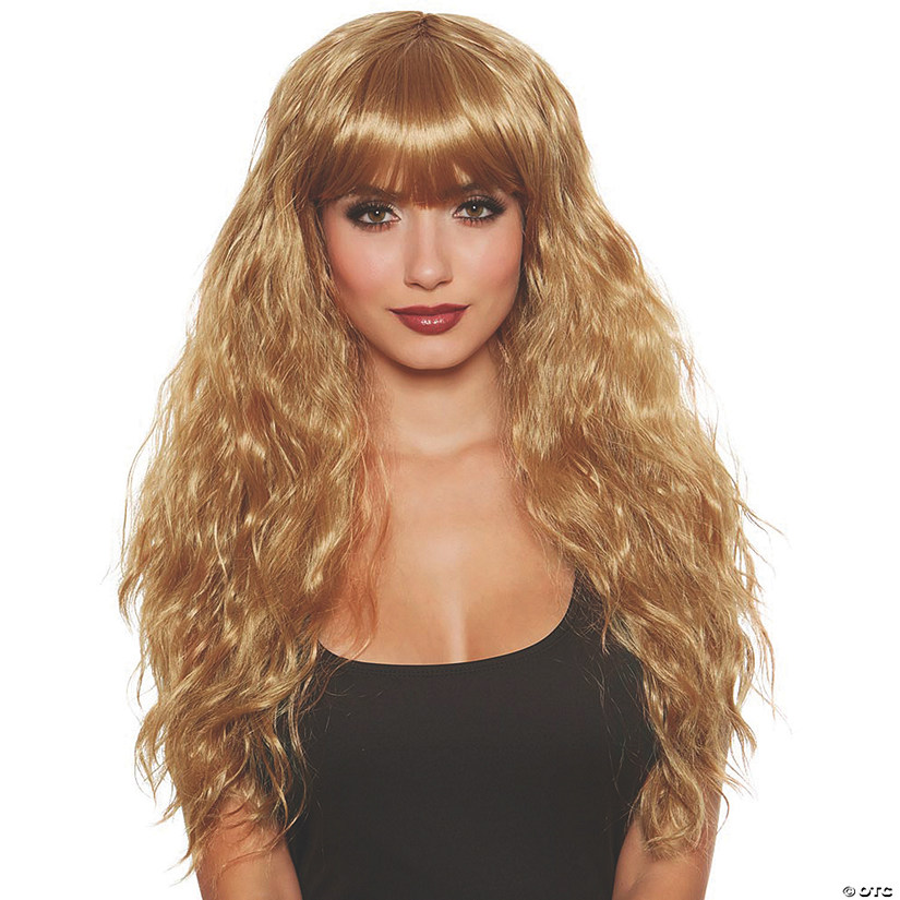 Adult Long Relaxed Beach Wave with Bangs Wig Image