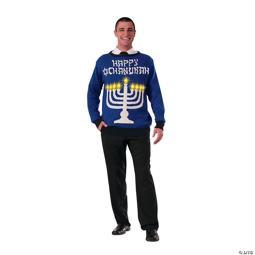 Adult&#8217;s Chanukah Light-Up Sweater Image