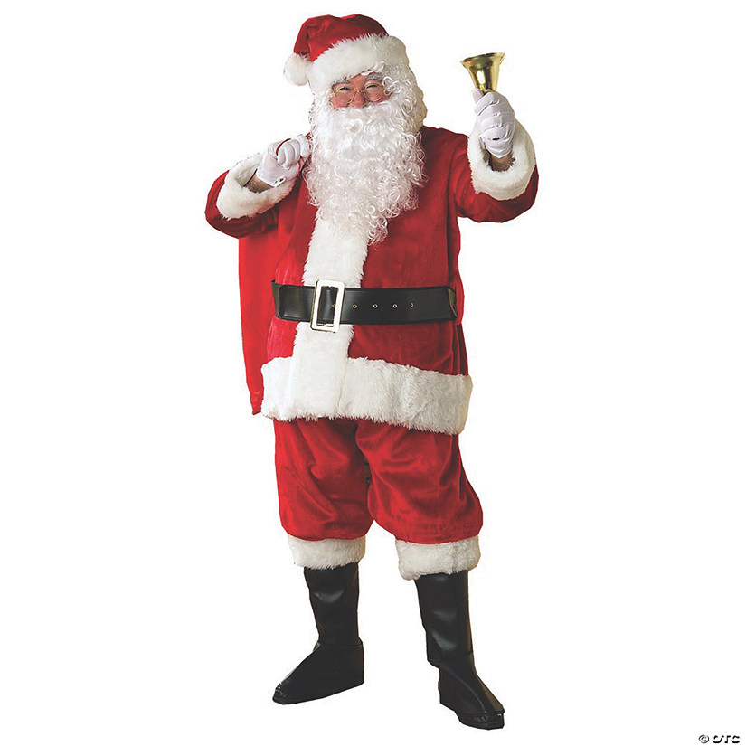 Adult&#8217;s Crimson Premium Plush Santa Suit Costume Image