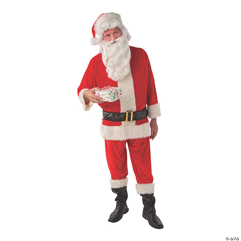 Adult&#8217;s Deluxe Velvet Santa Costume Image
