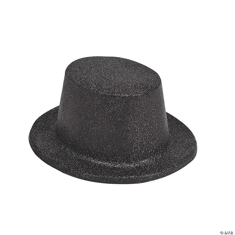 Adult&#8217;s Glitter Top Hats - 12 Pc. Image