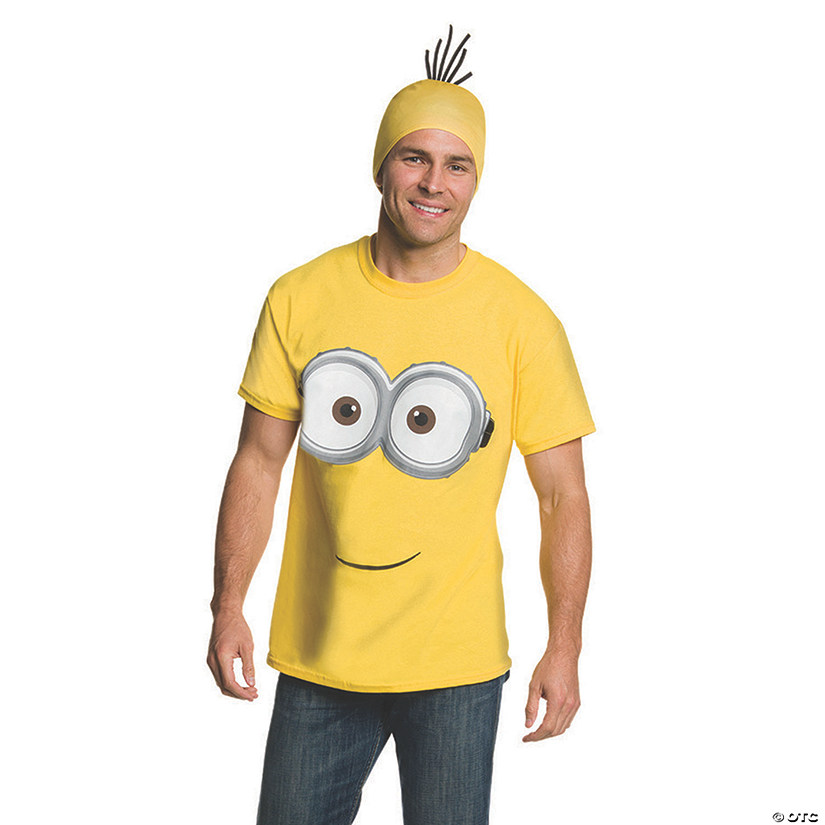 Adult&#8217;s Minions&#8482; T-Shirt & Headpiece Costume Image