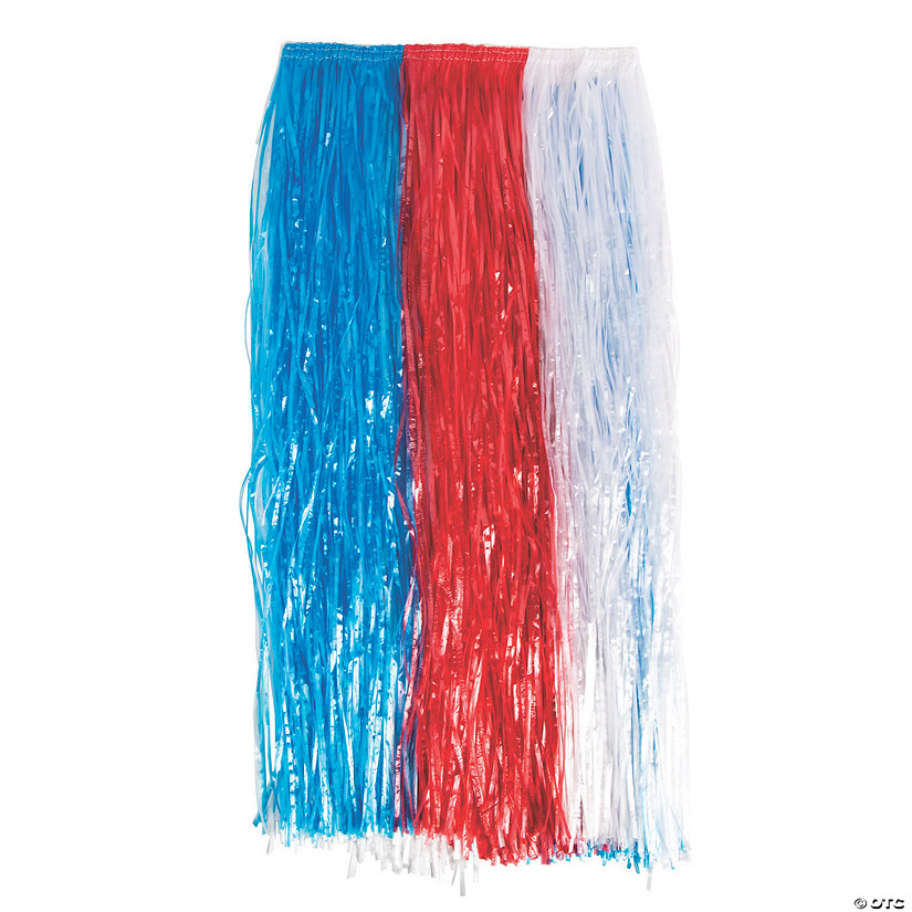 Adult&#8217;s Patriotic Hula Skirt - 12 Pc. Image