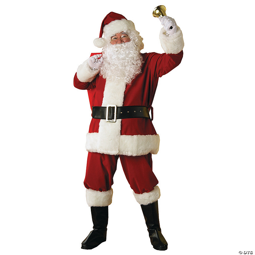 Adult&#8217;s Plush Regal Santa Costume Image
