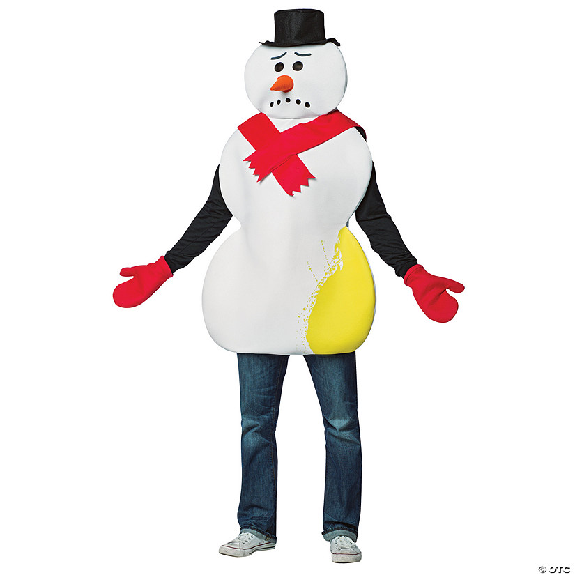 Adult Yellow Snowman Costume Image