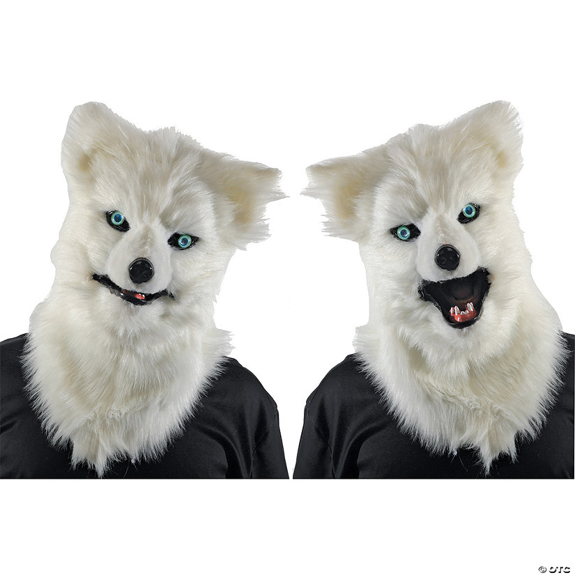 Adults Animated White Wolf Mask Image