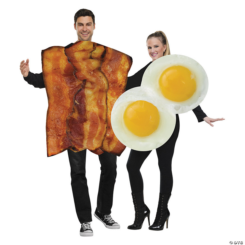 Adult&#39;s Bacon and Eggs Couples Costumes Image