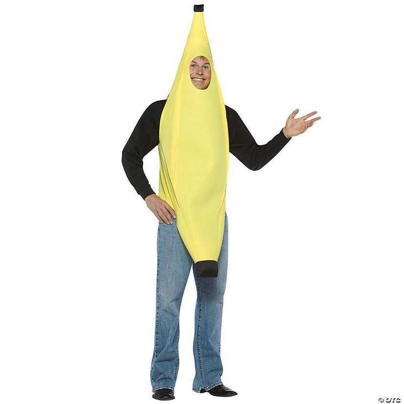 Adults Banana Costume on Hanging Display Card - Standard Image