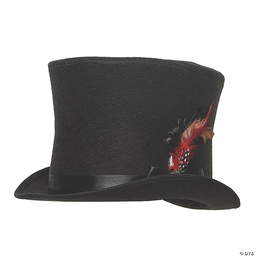 Adults Black Dickens Top Hat Image