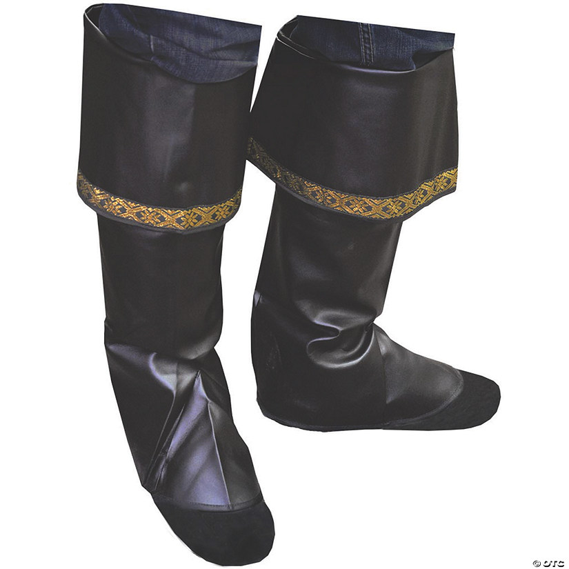 Adults Black Pirate Boot Tops Image