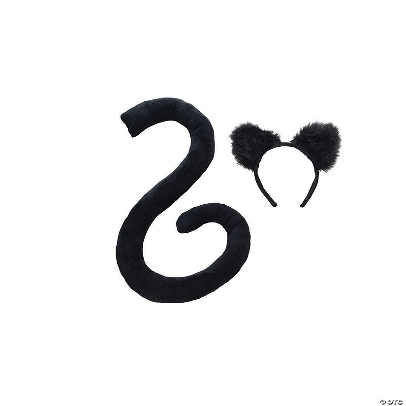 Adults Black Tail &amp; Ears Set Image