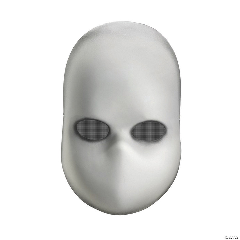 Adult's Blank Black Eyes Doll Mask