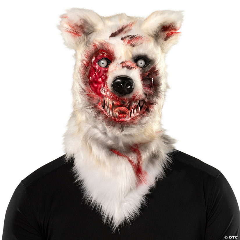 Adults Bloody Bear Full Head Covering Halloween Mask &#8211; One Size Image